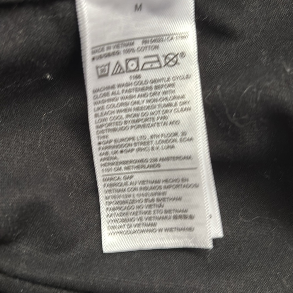 Gap Utility Jacket Medium Black Snap Button Zip-U… - image 8